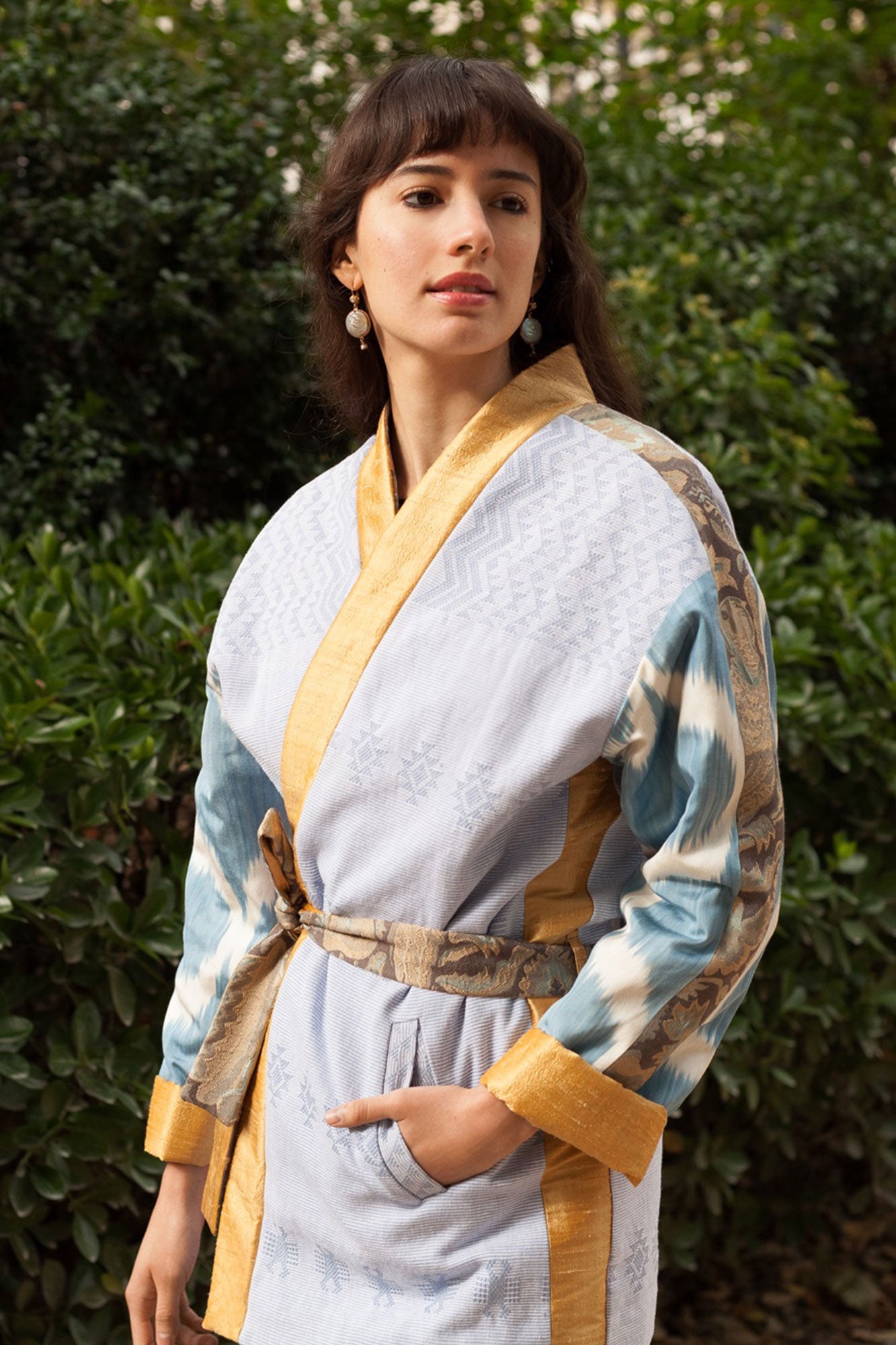 maison-mitla-handwoven-women-Jacket-kimono-silk-cotton-versailles-blue-7